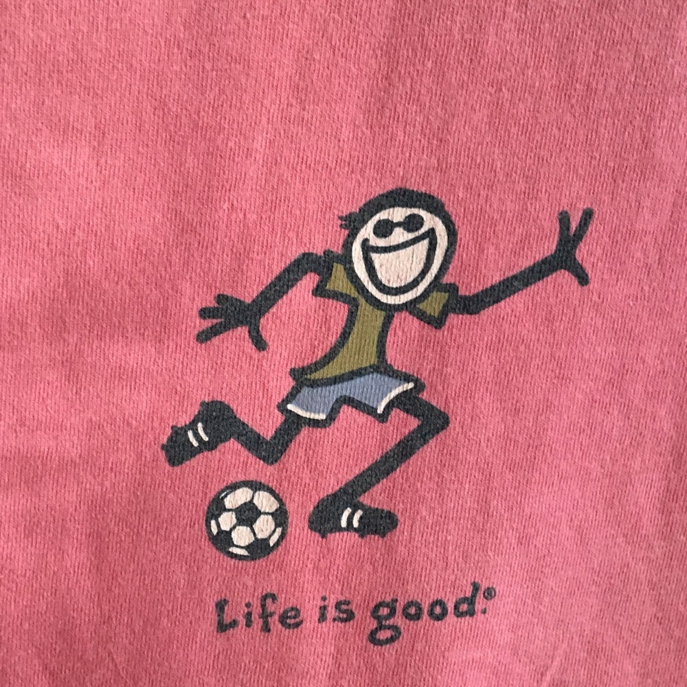 Life is Good Long Sleeve Soccer T-Shirt.
